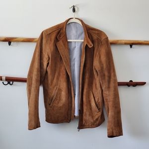 SHIPS Suede Camel Leather Jacket